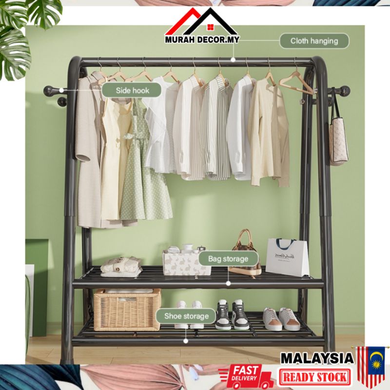 Rak Baju A Shape Clothes Rack Cloth Hanger Stand Rack Hanging Clothes