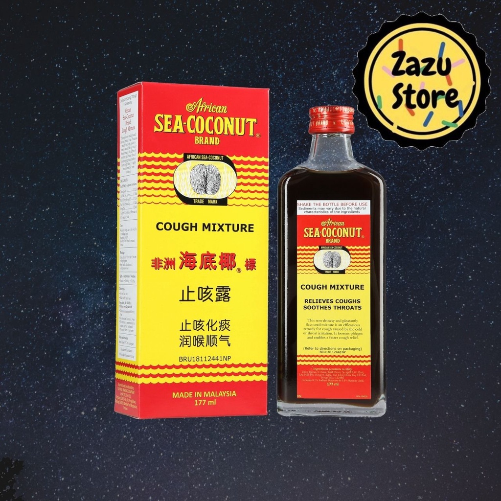 [ZAZU] African Sea Coconut Cough Mixture Cough Syrup 177ml Shopee