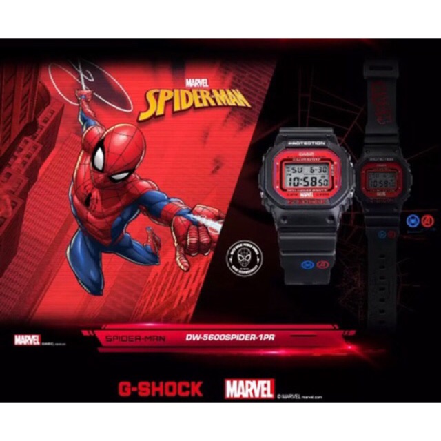 g shock marvel spider man