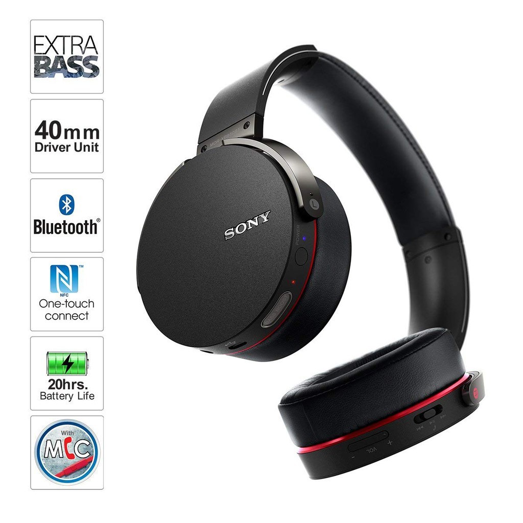 High Quality 100 Original Sony Mdr Bt950 Wireless Bluetooth Headphone Stereo Headset Extra Bass Hifi Headphone Shopee Malaysia
