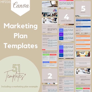 Canva Templates - Marketing Plan Templates [51 pages include a ...