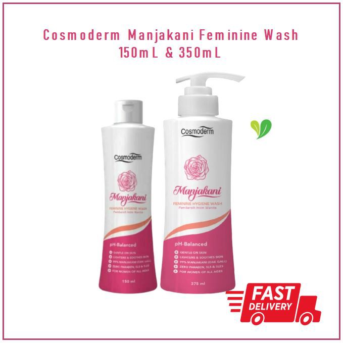 Cosmoderm Manjakani Hygiene Feminine Wash 150mL 375mL Shopee Malaysia