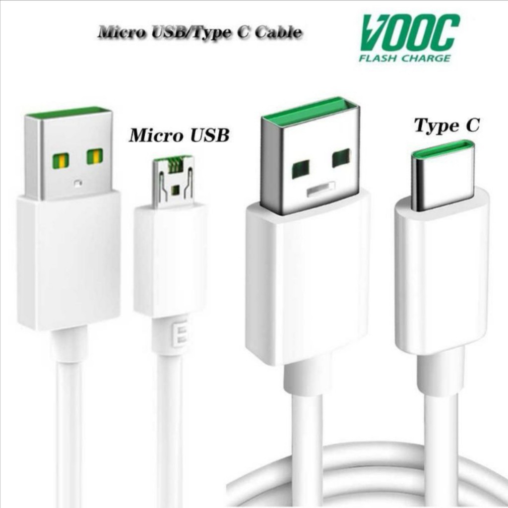 Oppo VOOC Fast Charger USB-C Cable – 1 Meter White, Fast Charging & Data Sync