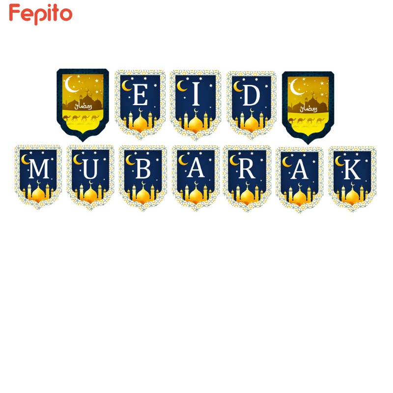 Essential Purpose Eid Mubarak Banner Pull Flag Muslim Ramadan Decoration Islamic Kad Raya Aidilfitri Hari Supplies Have - Image 3