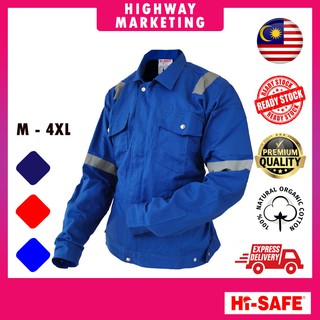 Hi-Safe Safety Reflective Workwear Jacket Dark Blue/Light Blue/Red M - 4XL