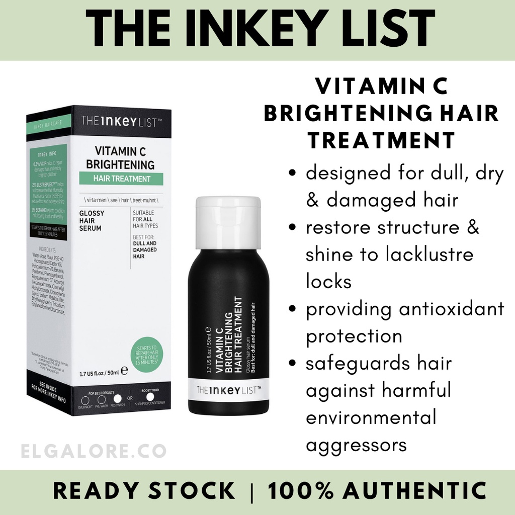 (READY STOCK) The Inkey List Vitamin C Brightening Hair Treatment Shopee Malaysia
