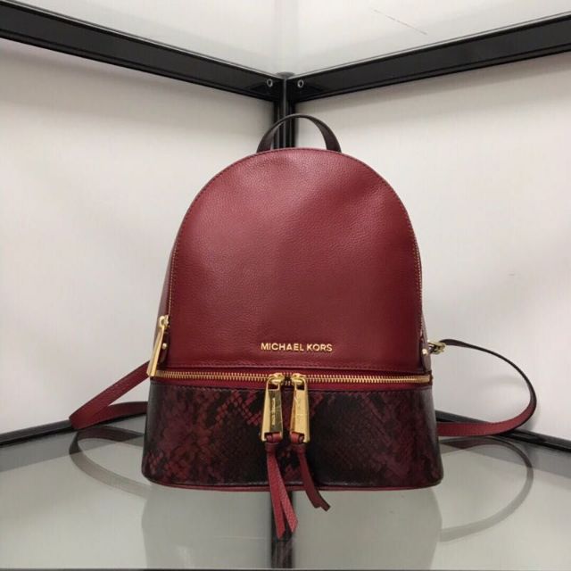 maroon michael kors backpack