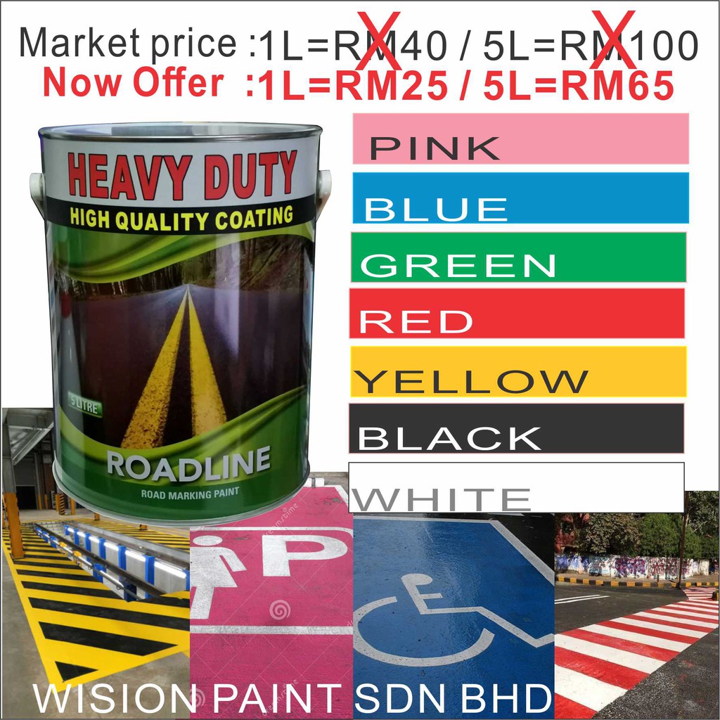 5L ( 5 LITER ) ROAD LINE PAINT / ROAD MARKING PAINTS / HEAVY DUTY