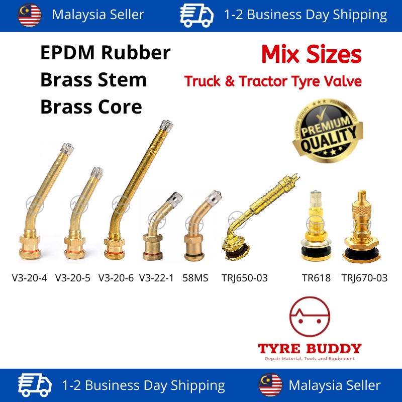 [1PC] Truck & Tractor Tyre Valve; V3-20-4, V3-20-5, V3-20-6, V3-22-1, 58MS, TRJ650-03, TR618, TRJ670-03, Tayar