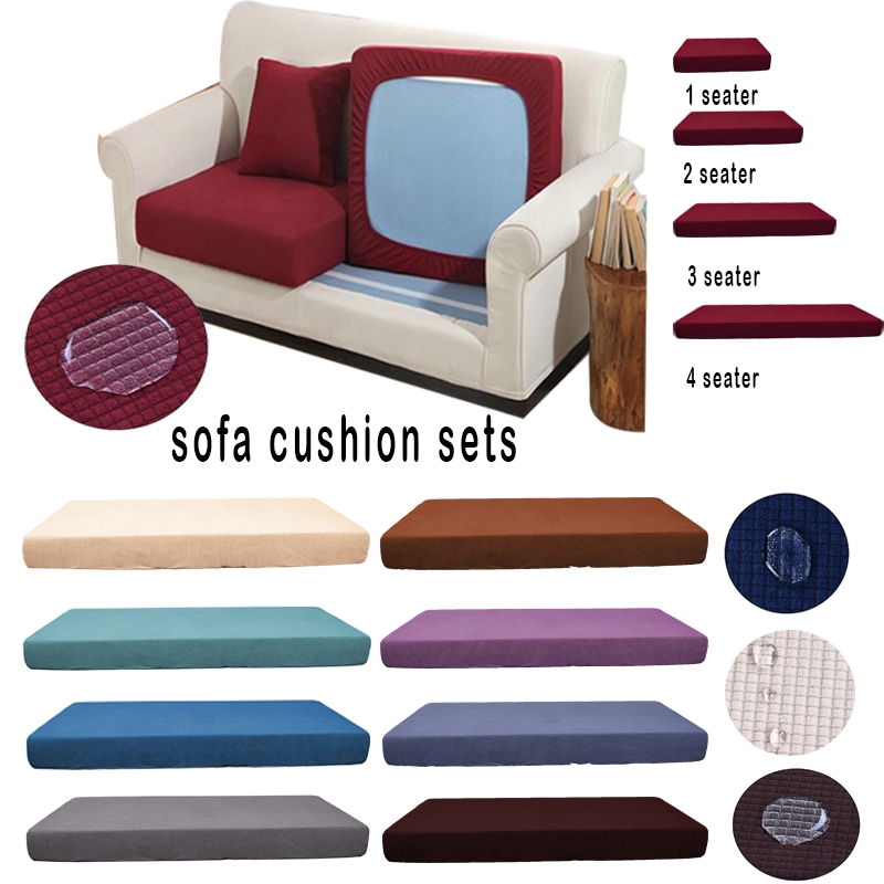 Waterproof Sofa Seat Back Pillow Cover, 3 Seater Sofa Cushion Cover