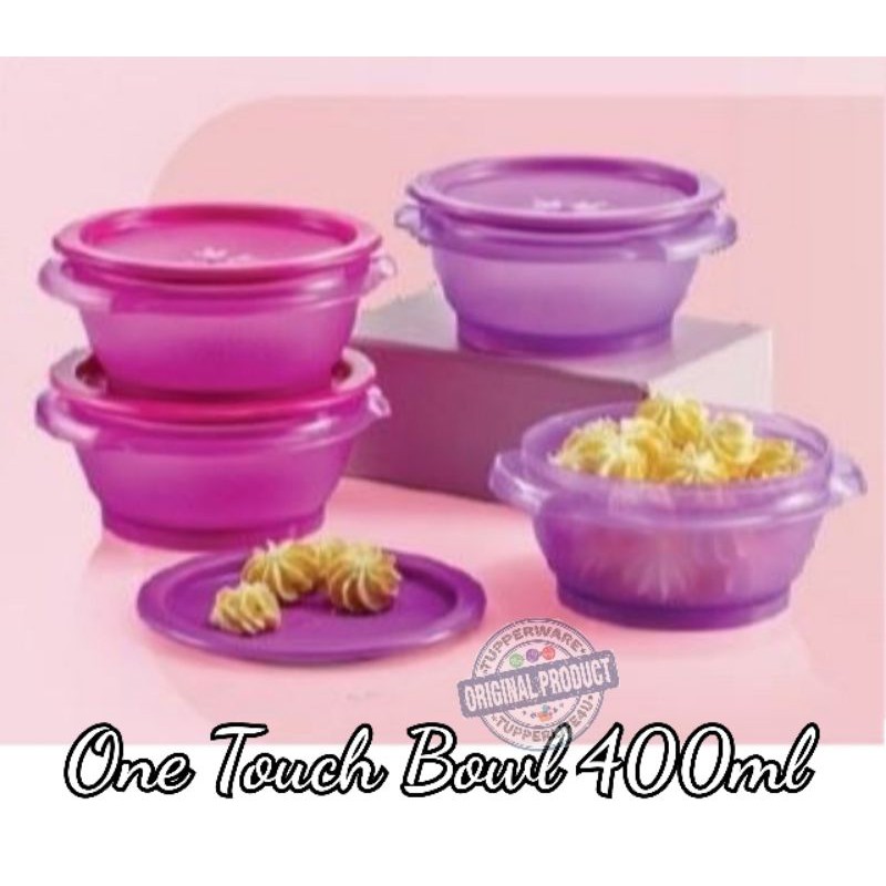 💥Ready Stock💥Tupperware One Touch Bowl 400ml (1pcs - 4pcs)