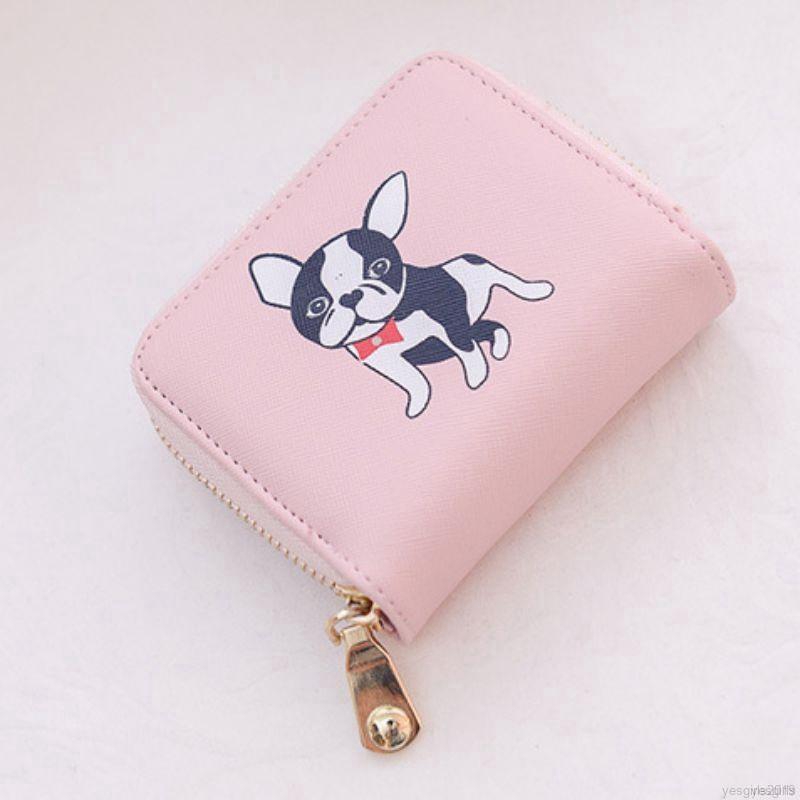 Dompet Koin Mini Motif Print Kartun Anak Anjing Untuk Wanita