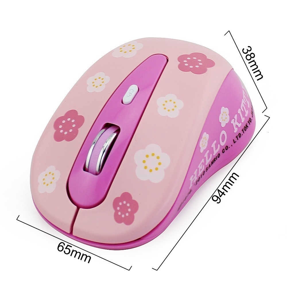 Pink Cartoon Dog 2.4GHz Rechargeable Cordless Mouse with Nano USB Receiver Children Mice Kids Gaming Mouse for Notebook,Laptop,PC,Desktop Cute Wireless Mouse