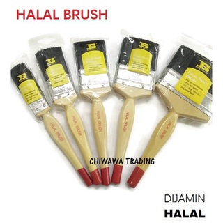 Halal Harga Kilang Paint Brush Berus Cat High Quality 100 Nylon Synthetic Fiber 油漆刷 Shopee Malaysia