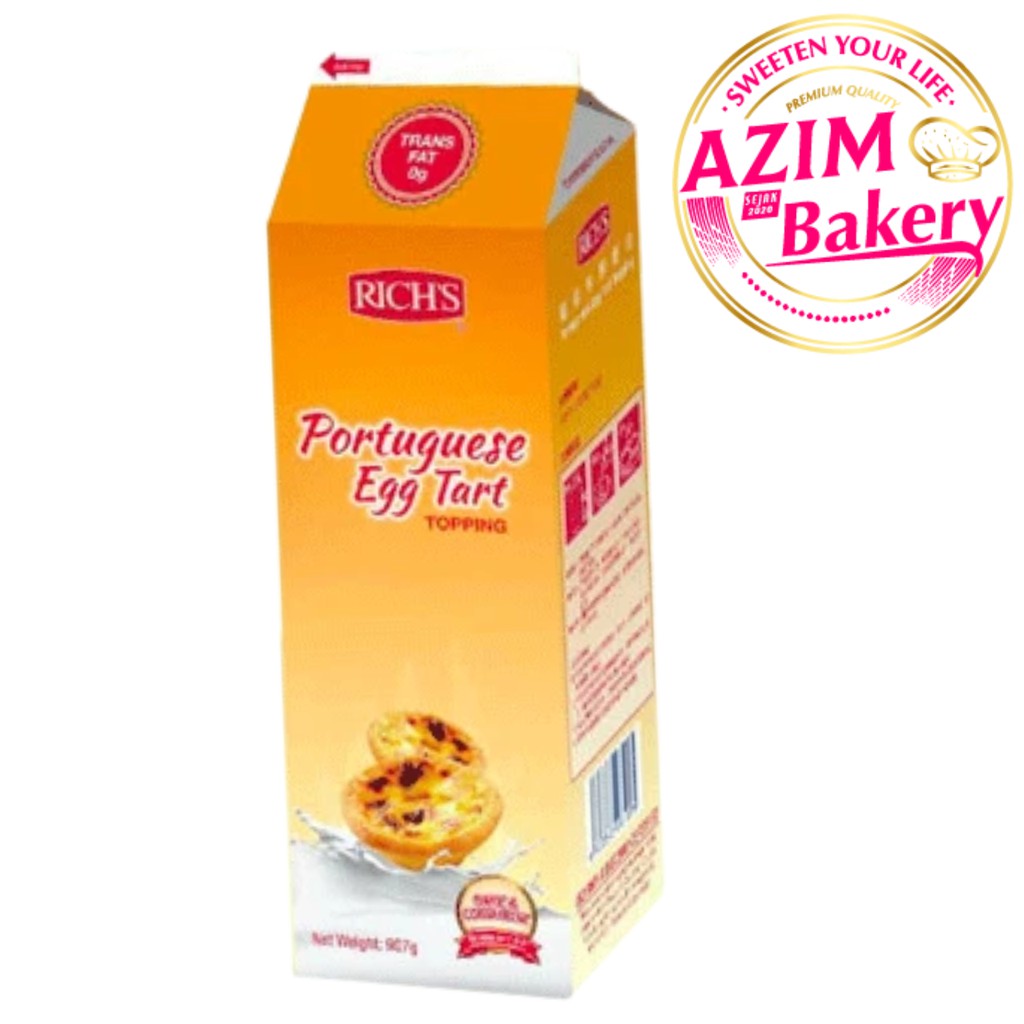 (NO COD,ONLY ONLINE PAYMENT)PORTUGESE EGG TART TOPPING 907G (HALAL) by AZIM BAKERY