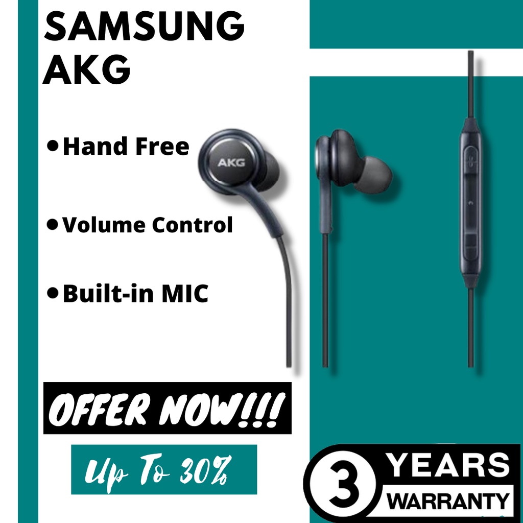 Original Samsung Akg S8 / S8 PLUS / Note 8 / S9 / S9 Plus WIRED INEAR Earphone Earphones Akg