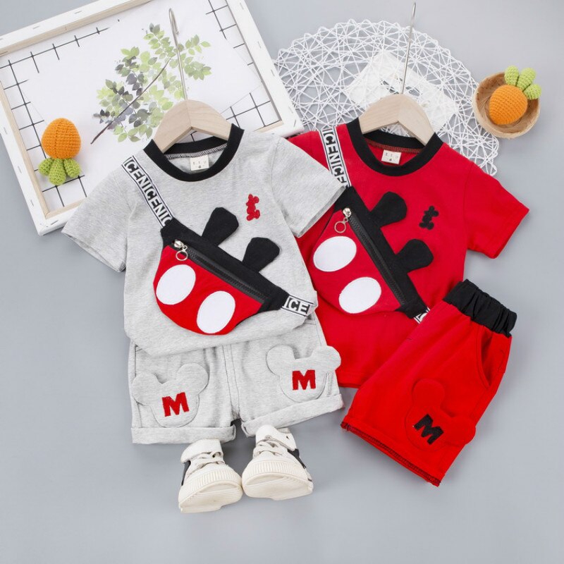 Baby Boys Clothes Summer Children Suits Cartoon Mickey Minnie Baby Boy  Clothing Sets t shirt+short pants 2pcs outfits Kids set | Shopee Malaysia