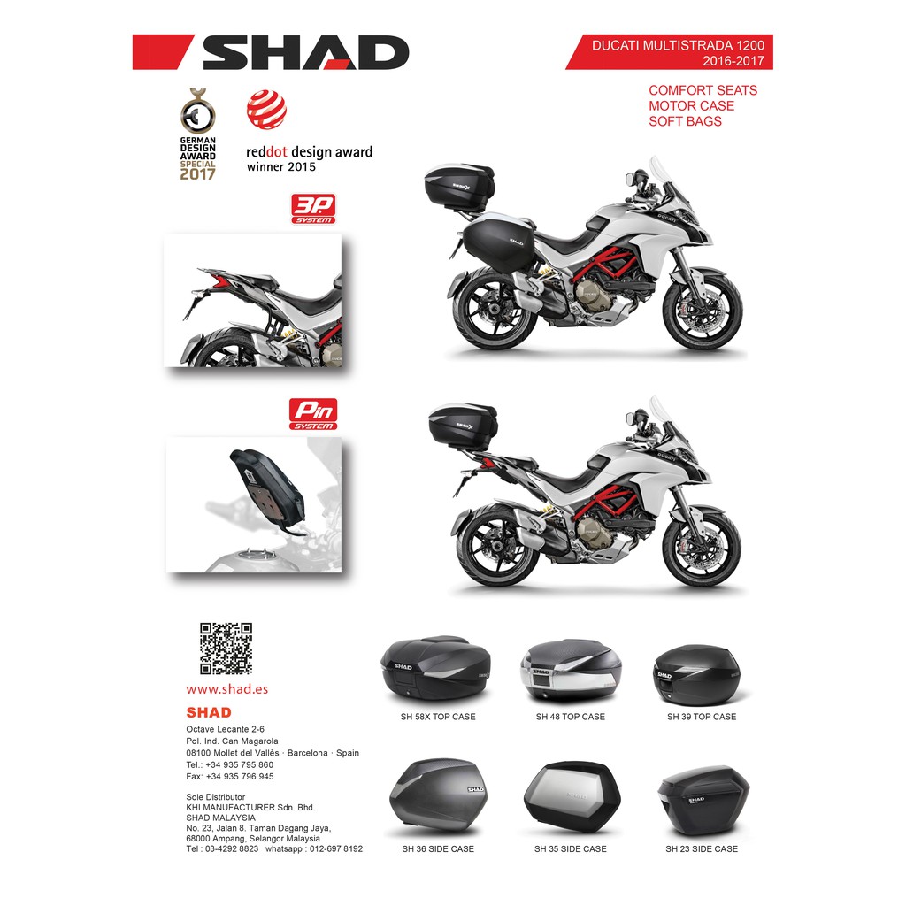 SHAD BOX FOR DUCATI Multistrada 950/1200S/Enduro 17-20' | Shopee Malaysia