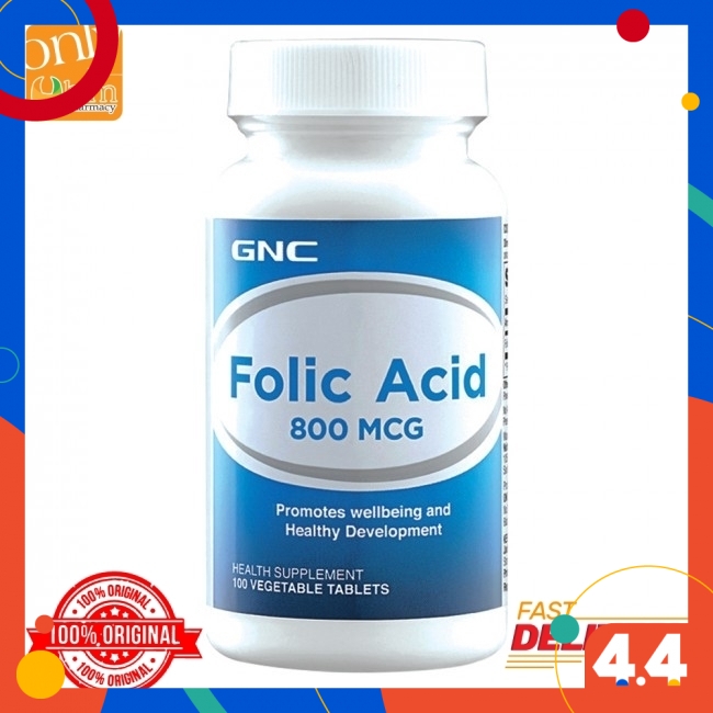 Gnc Folic Acid 800MCG 100'S | Shopee Malaysia