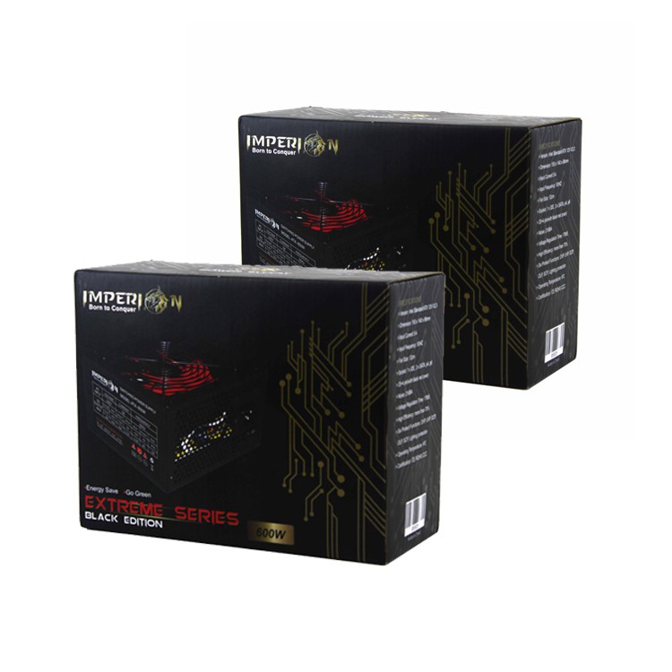 Imperion Gaming Atx-600w Extreme Series Black Edition Power Supply Unit 