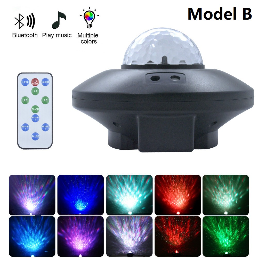 Usb Led Star Night Light Music Starry Water Wave Led Projector Light Bluetooth Projector Sound Activated Projector Light Decor Shopee Malaysia