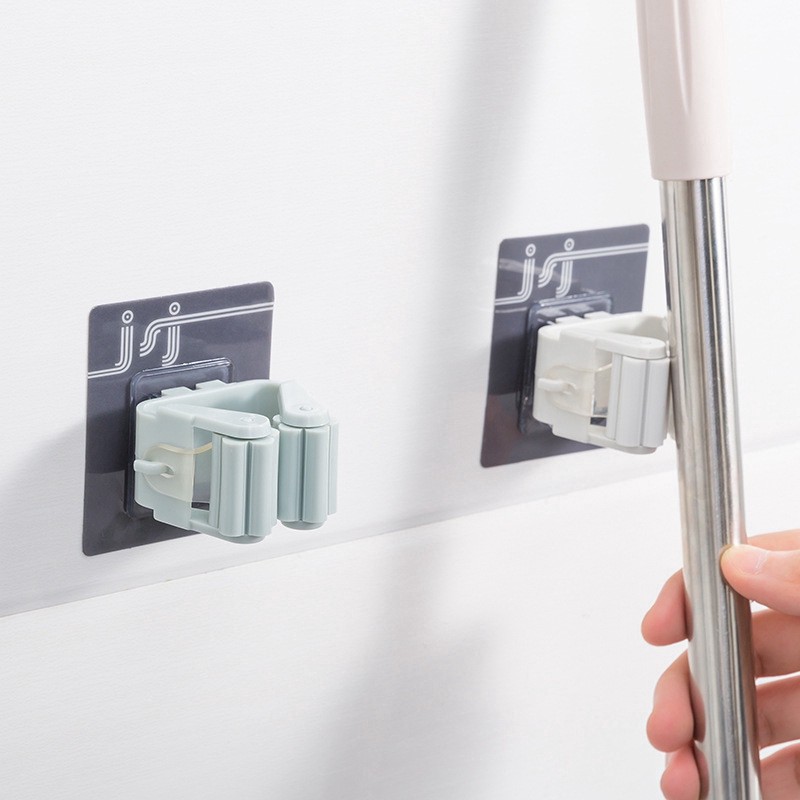 Mop Holder Bathroom Wall Sticker Penjepit Pel Lantai Dan Mop Holder Bathroom Wall Sticker Penjepit Pel Lantai Dan