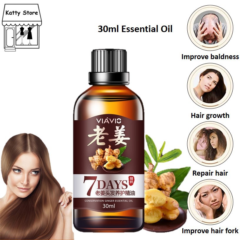 30ml VIAVIC 7 DAYS Ginger Essential Oil Anti Hair Loss ...