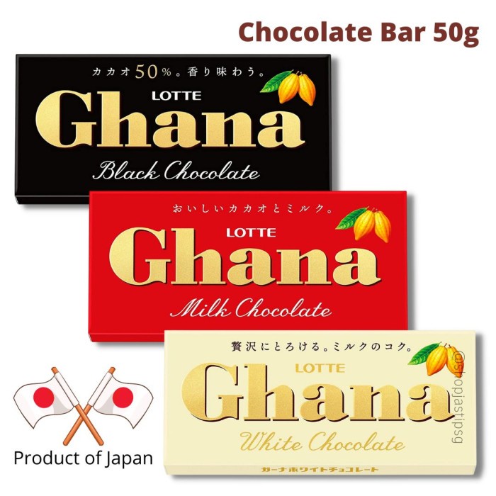 Lotte Ghana Chocolate Bar Black Milk White Japan Chocolate Import Japanese Shopee Malaysia