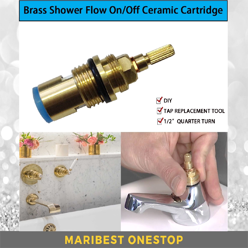 1/2” Brass Shower Flow On/Off Ceramic Cartridge For Triton Shower ...