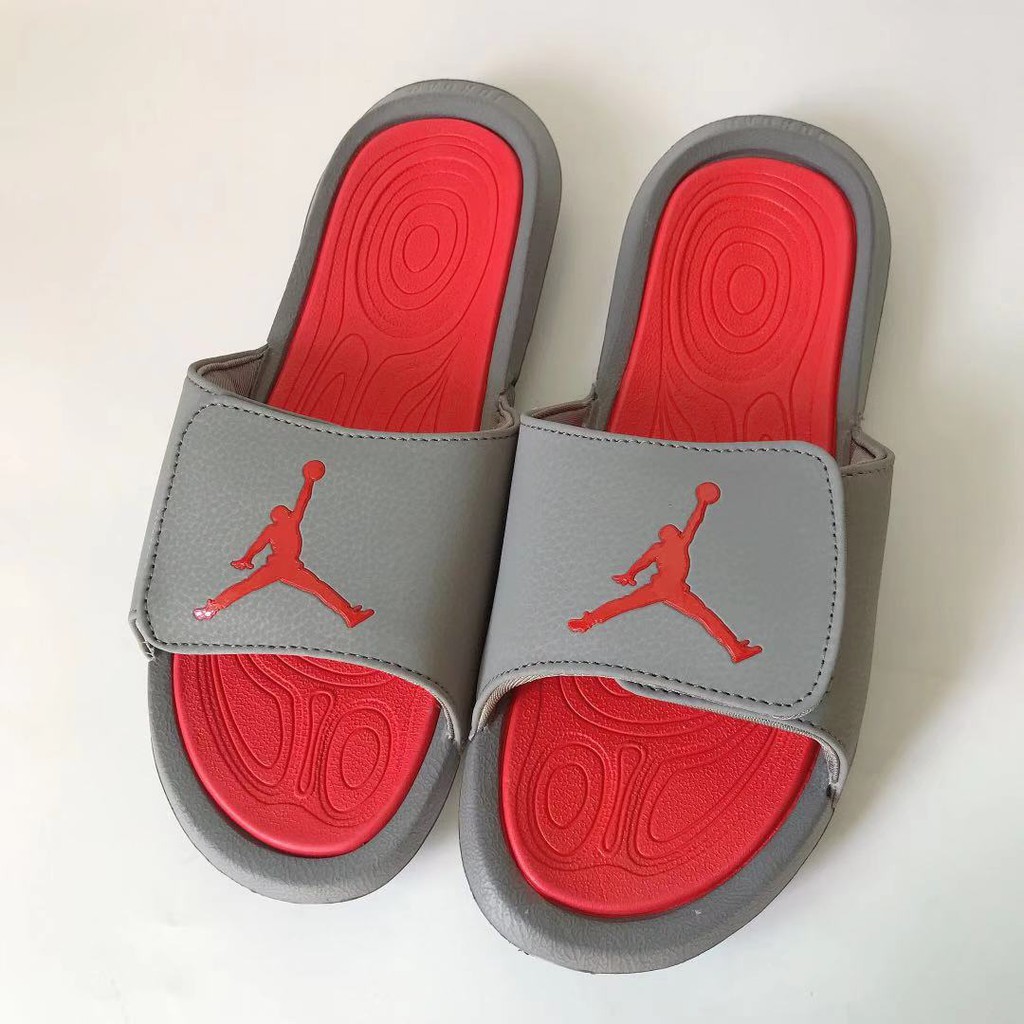 jordan gray and orange slides