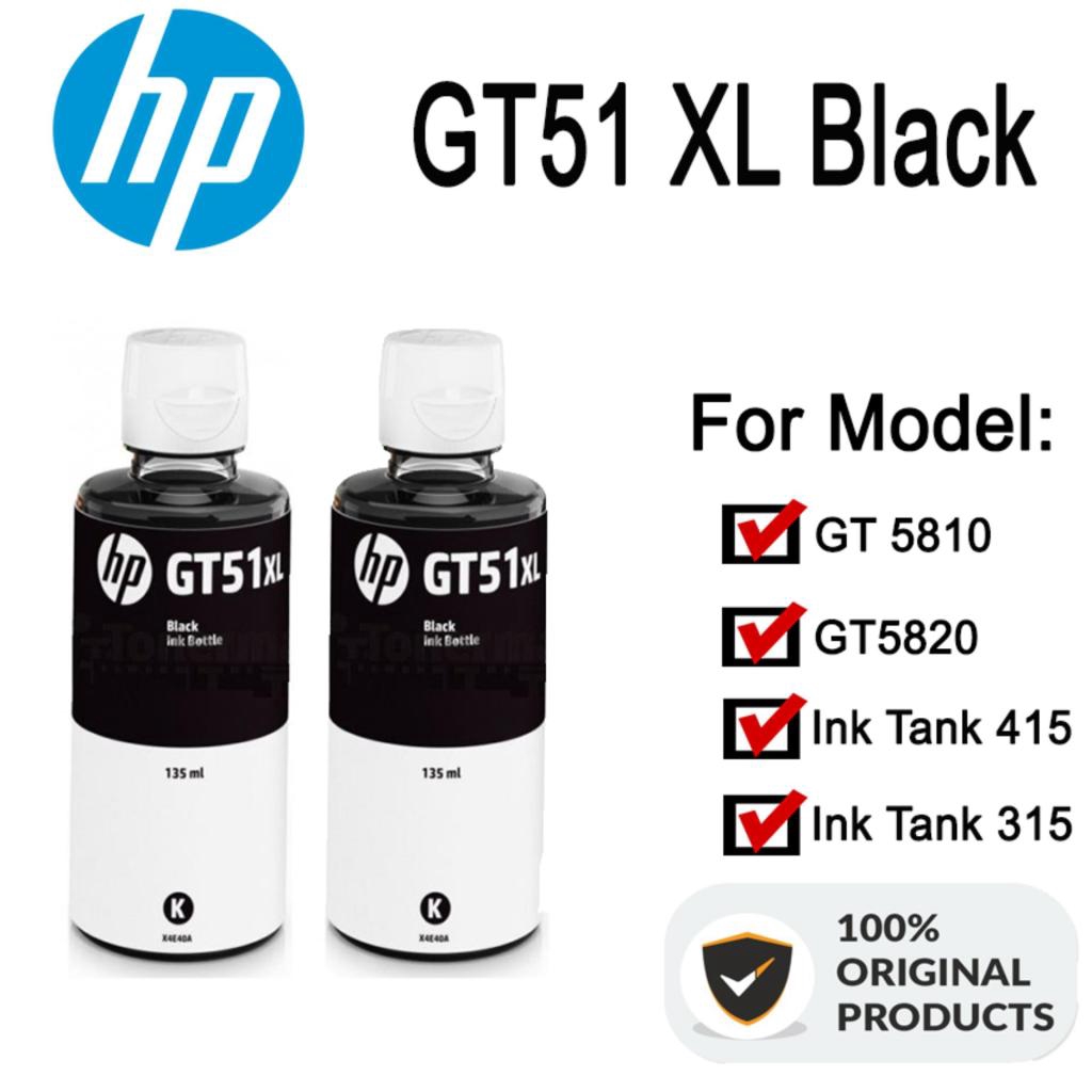 hp gt51 original black ink bottle