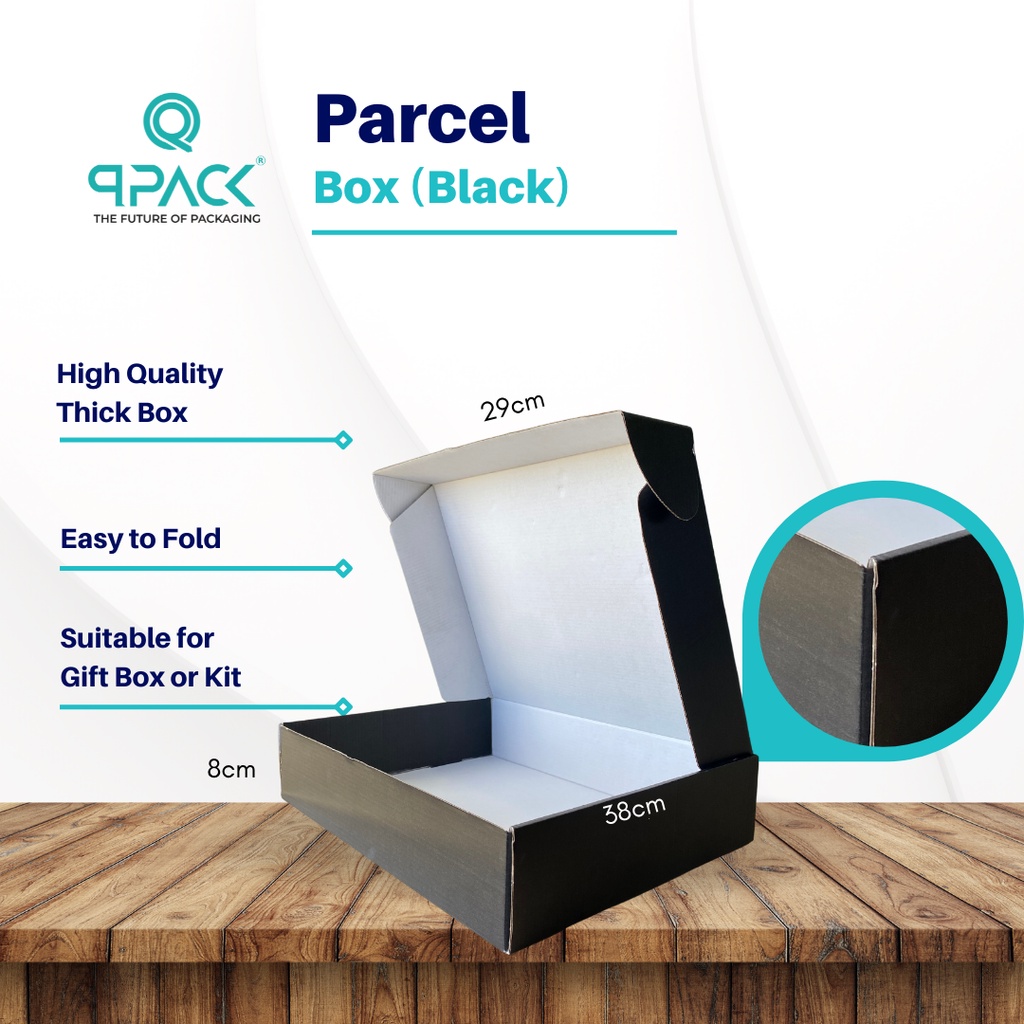 Black Parcel Box (1pcs) | Shopee Malaysia