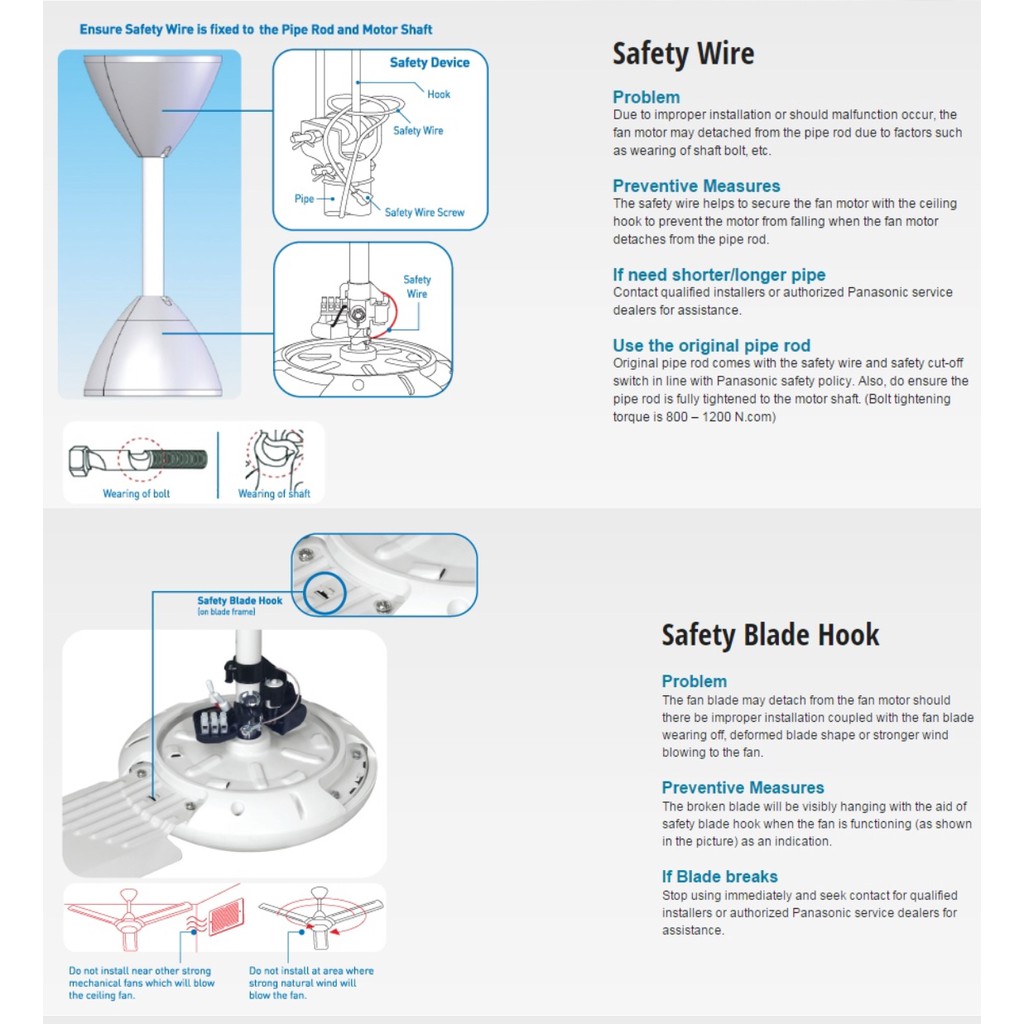 Panasonic Ceiling Fan Econavi 4 Blade F M14hwvbsqh 56 Inch