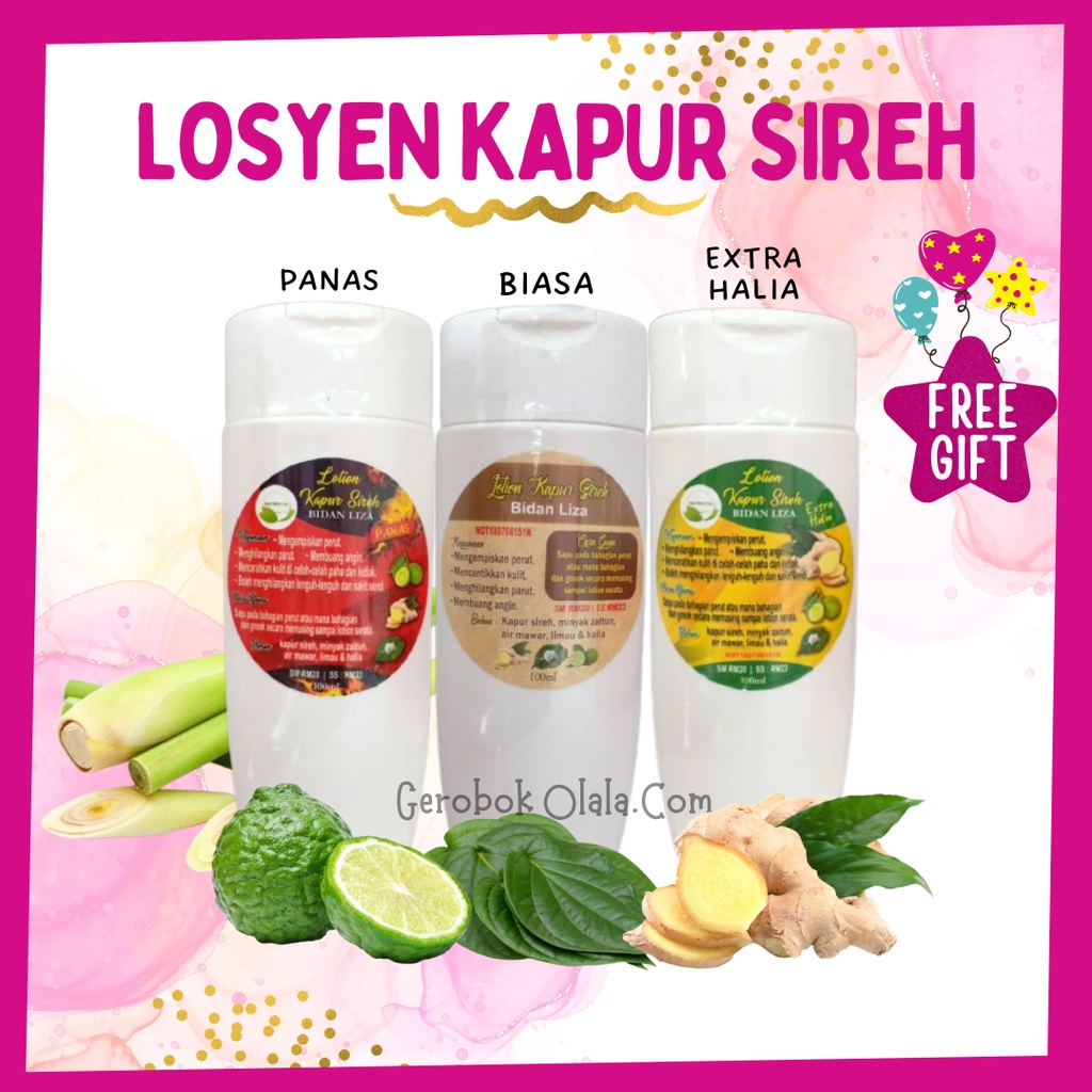 Lotion Kapur Sireh Bidan Liza Lotion Kapur Sireh Panas Losyen Herba