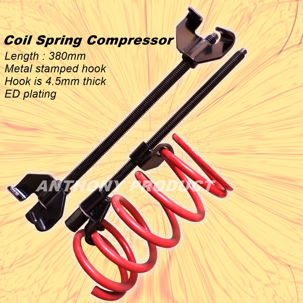 Coil Spring Compressor For All Vehicles Shock Absorber Spring Suspension Disassembler Tool Clamp 380mm Ready Stock Shopee Malaysia