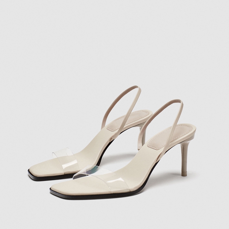 clear plastic high heels