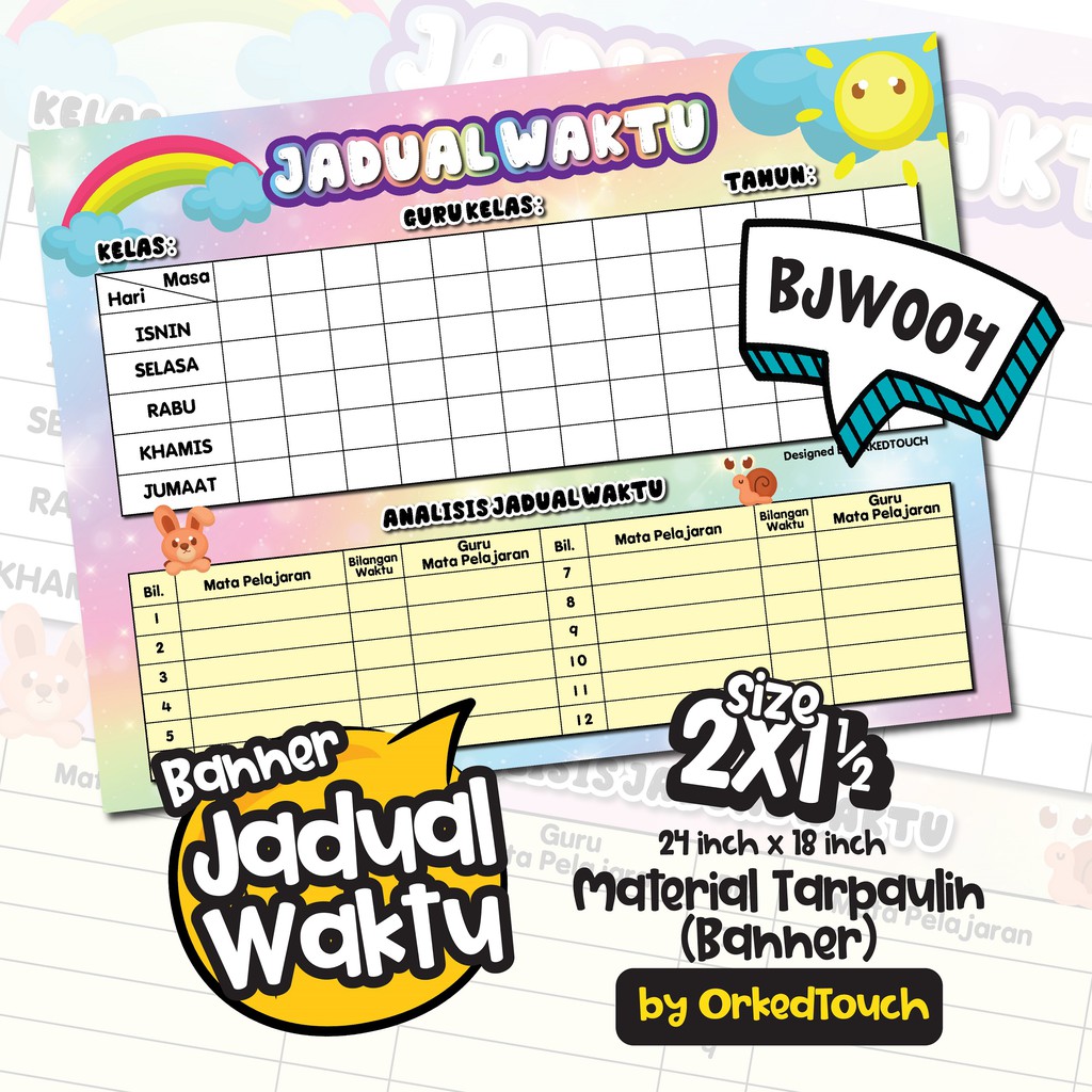 Jadual Waktu Kelas Material Banner Shopee Malaysia