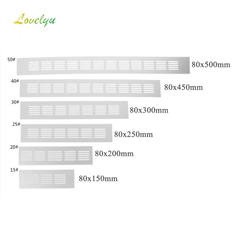 Ventilation Grille Kit For cabinets Tool Cover Cabinet Wardrobes Silver Household Hardware Rectangular Air Vent