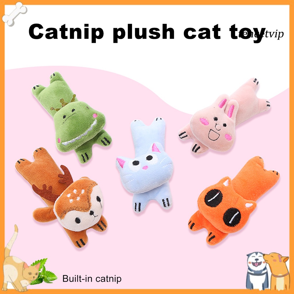 [Vip]Chew Toy Cartoon Animal Design Bite Resistant Plush Pet Molar