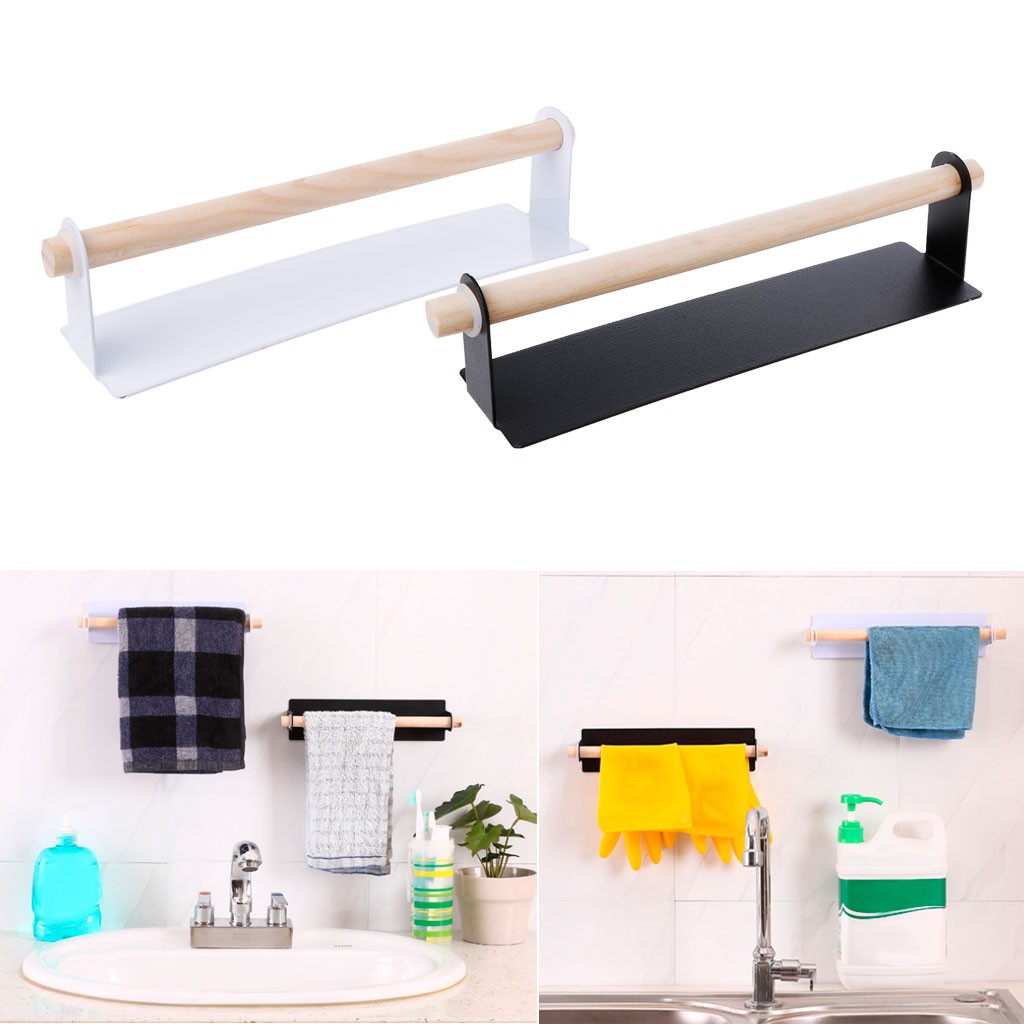 Kitchen Roll Paper Holder Towel Storage Rack Tissue Hanger Cabinet