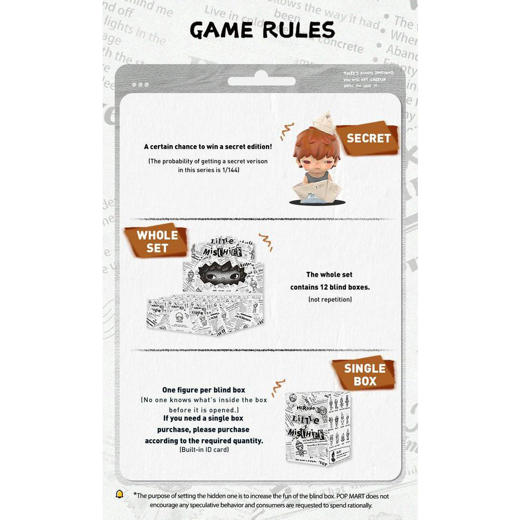 POP MART Hirono Little Mischief Series Blind Box Action figure toys