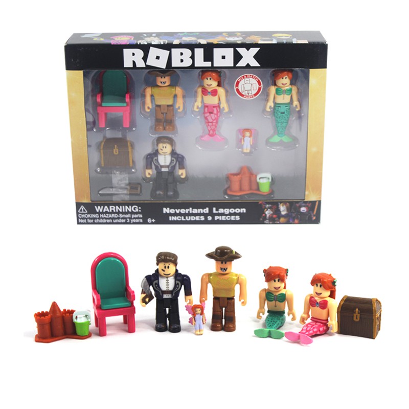 Roblox Neverland Lagoon Mini Action Figures Set Mermaids Game Toys Kids Gifts Shopee Malaysia - rock out by the sea roblox video game characters pirate neverland lagoon 2 pack action figures mermaid exclusive virtual code accessories punk