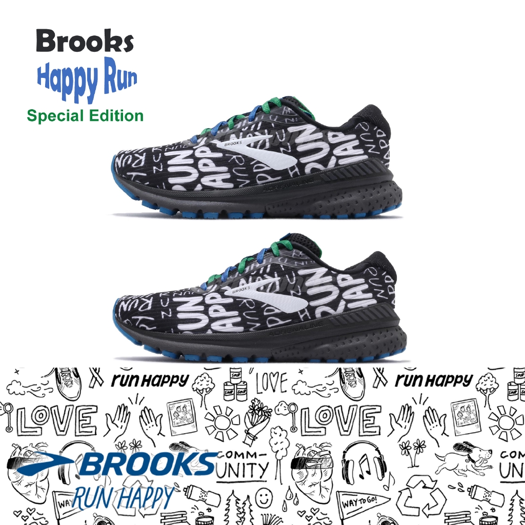 brooks women's adrenaline gts 20 run happy running shoes