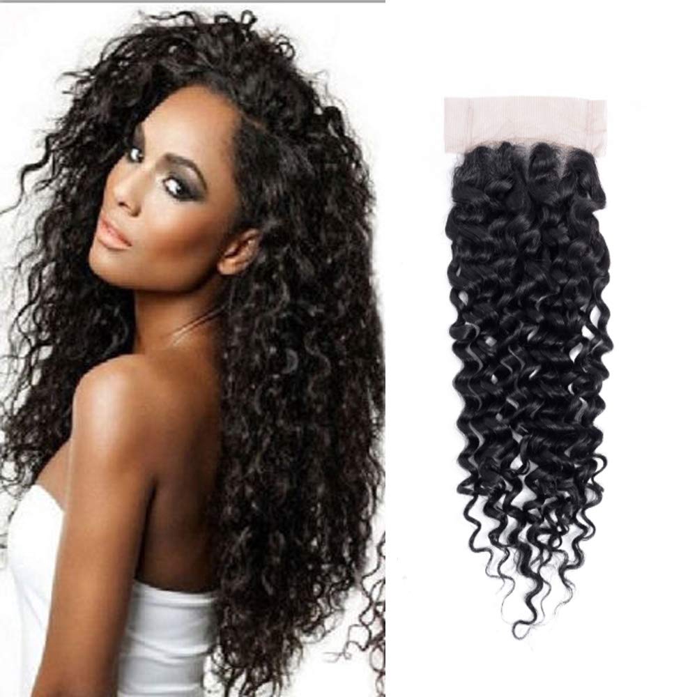 Three Part 9a Brazilian Hair Frontal Lace 4x4 Kinky Curly Hair Wig