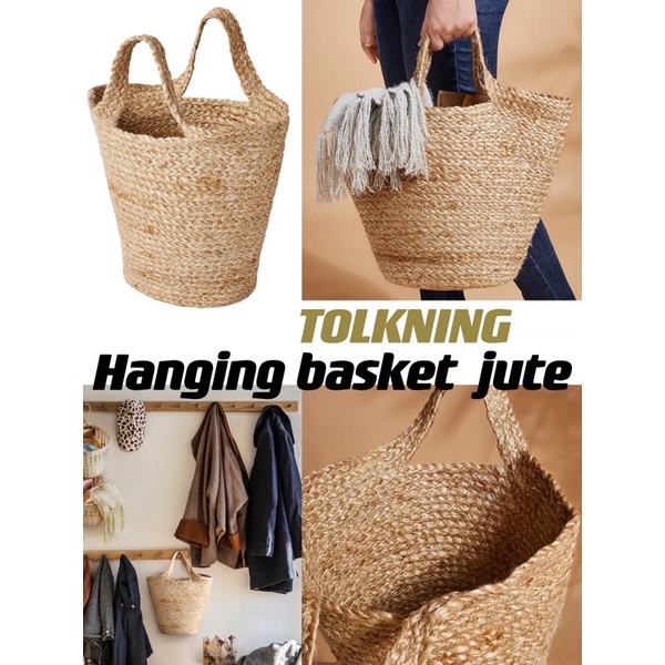 IKEA TOLKNING Hanging basket, jute Shopee Malaysia