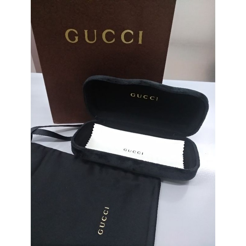 ?% Authentic GUCCI Glasses Case Set | Shopee Malaysia