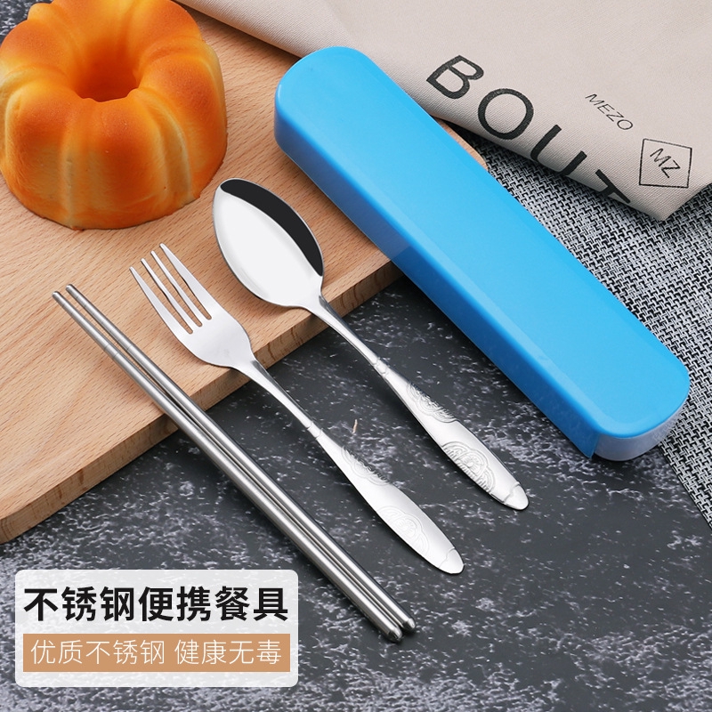 Stainless steel cutlery chopsticks spoon set Picnic Cutlery Camping