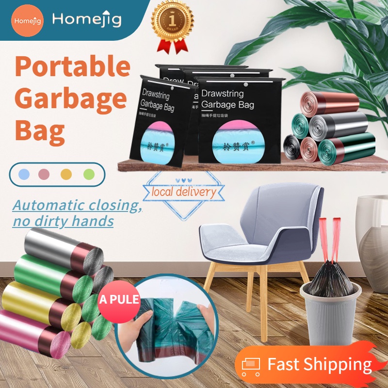 Trash Bag Garbage Bag Rubbish Bag Drawstring Bag Plastik Sampah Kitchen