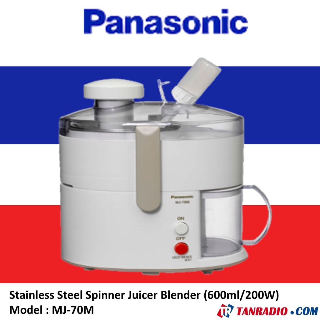 Panasonic Stainless Steel Spinner Juicer Blender (600ml/200W) MJ70M Shopee Malaysia