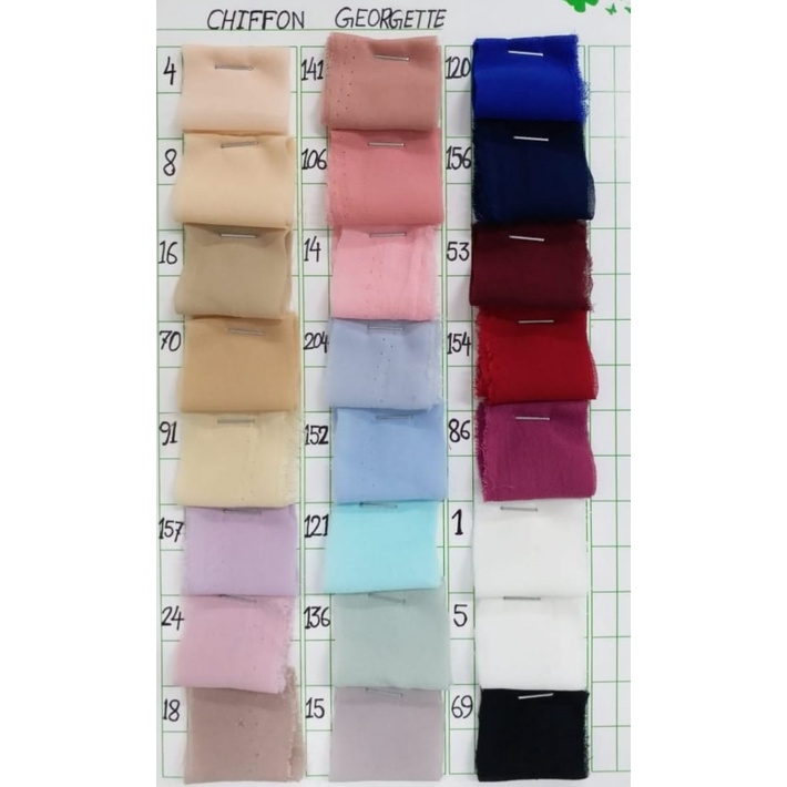 Kain Chiffon Georgette Lembut - Bidang 60